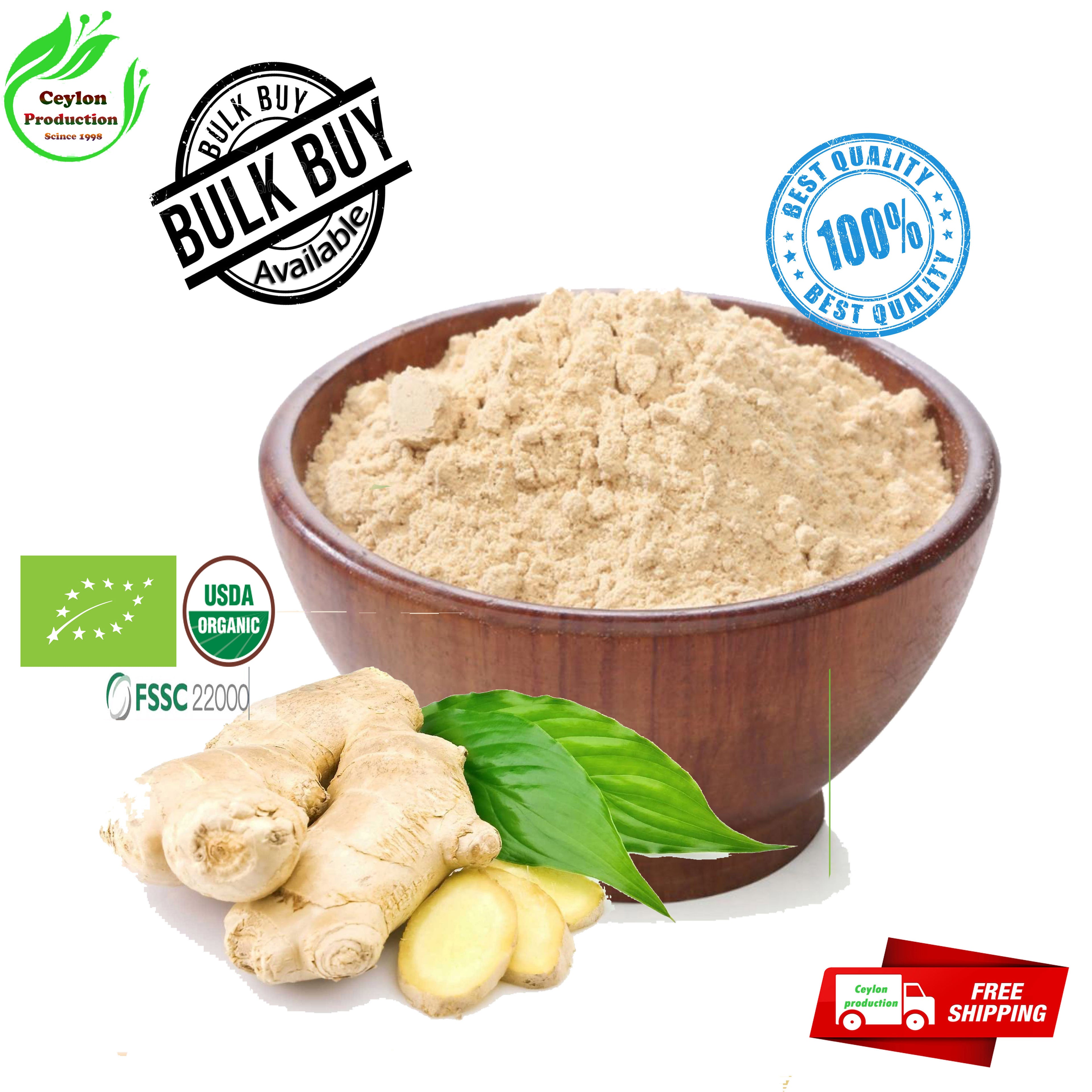 Dried Ginger Root Powder Organic Pure Natural Spices (Zingiber officinale)