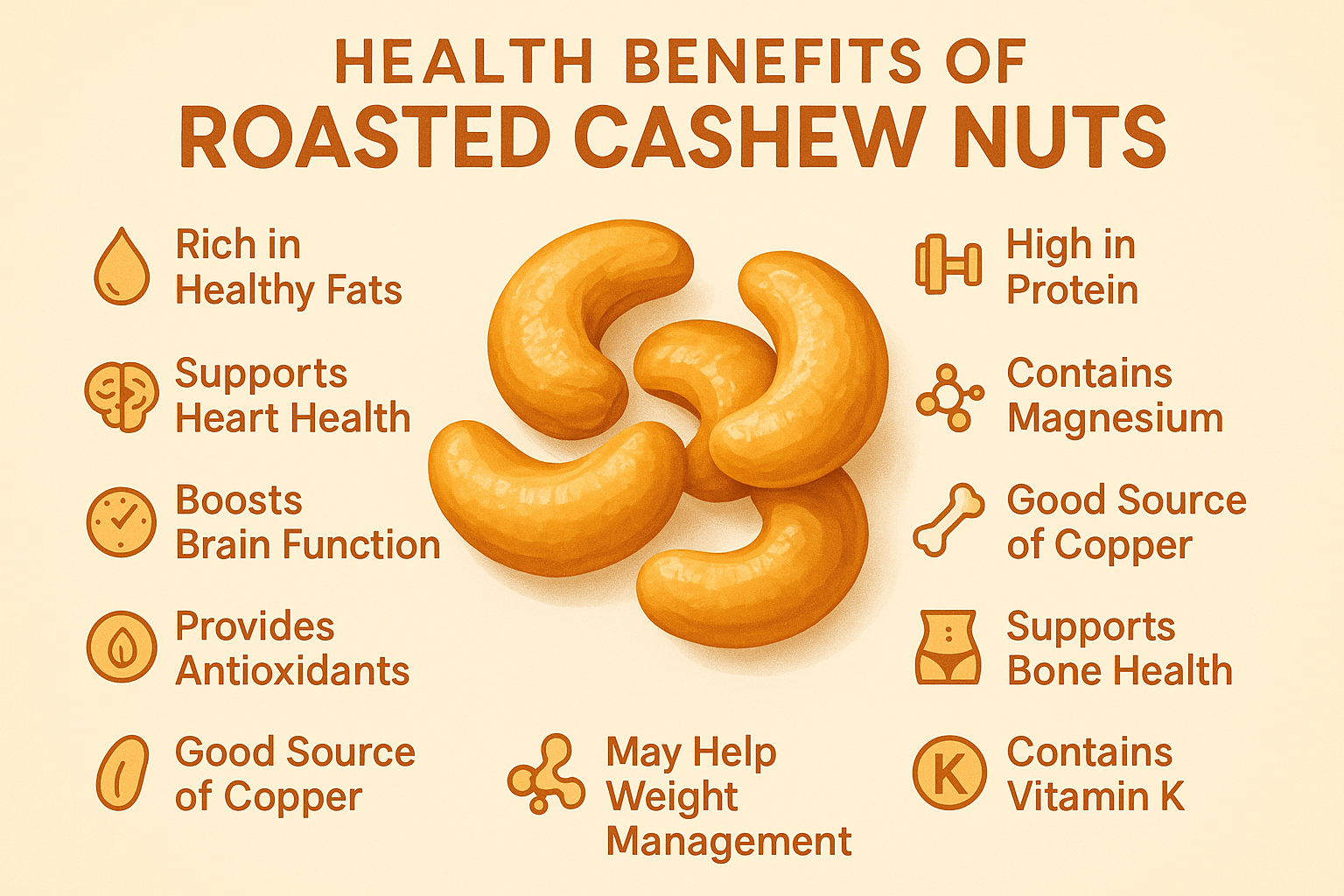 burned cashew nuts heath benefit list