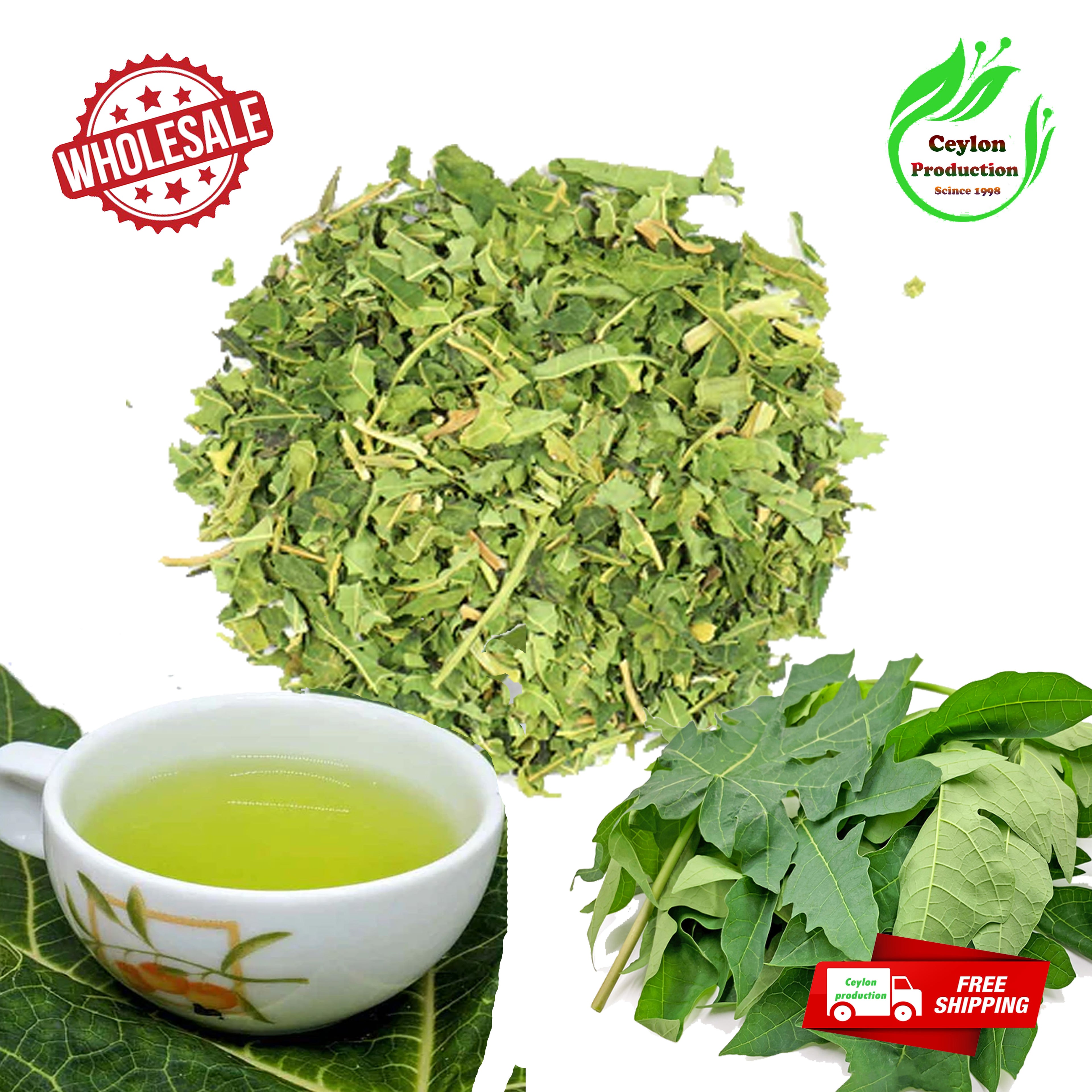 Dried/Dehydrated papaya Leaves/leaf Tea Cut(1-2mm) pure natural organic herbal sri lanka(Carica papaya)