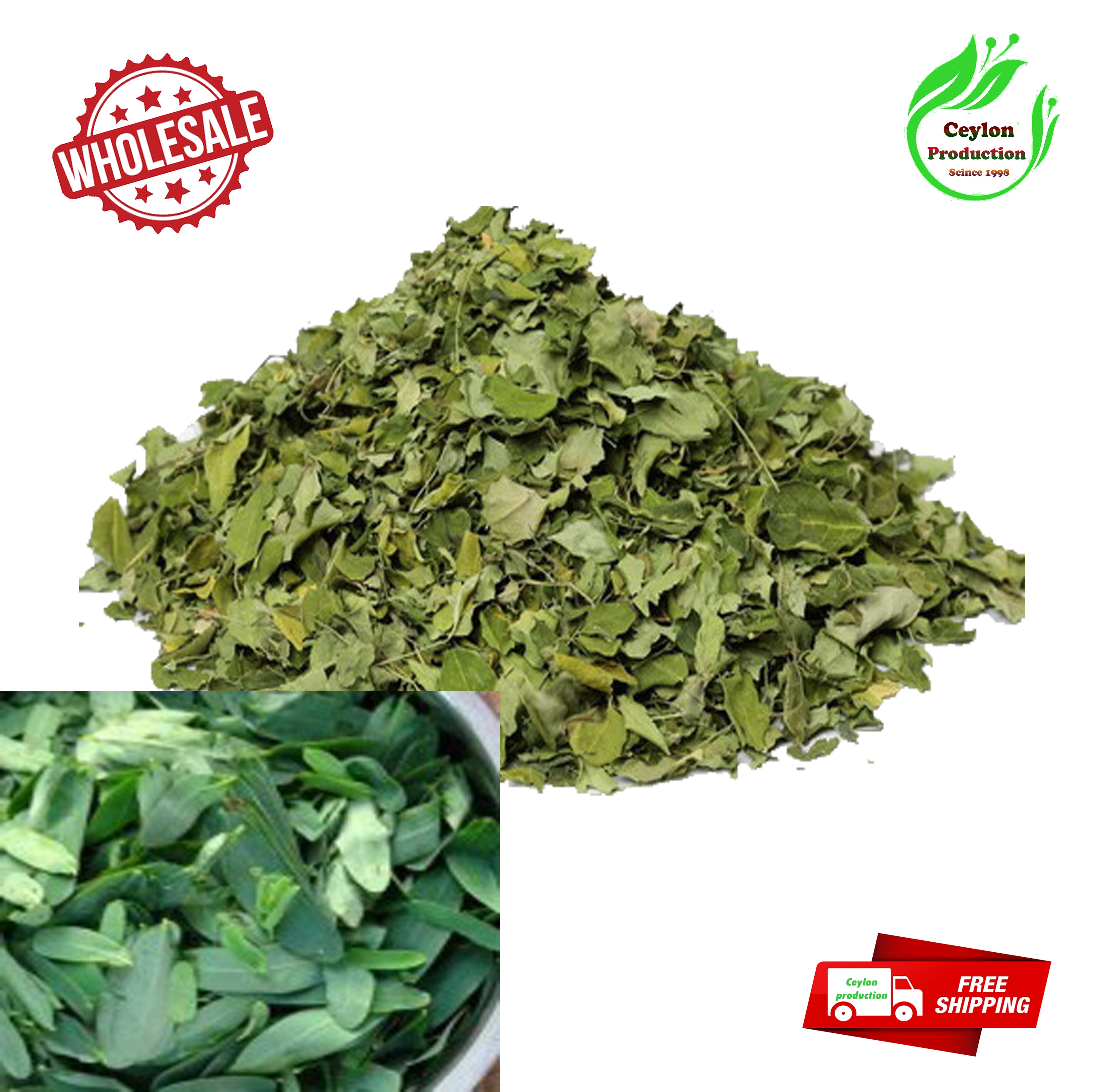 Dried Humming Bird Leaves(katurumurunga) Pure Natural Organic Sri lanka Ceylon(Sesbania grandifloray)