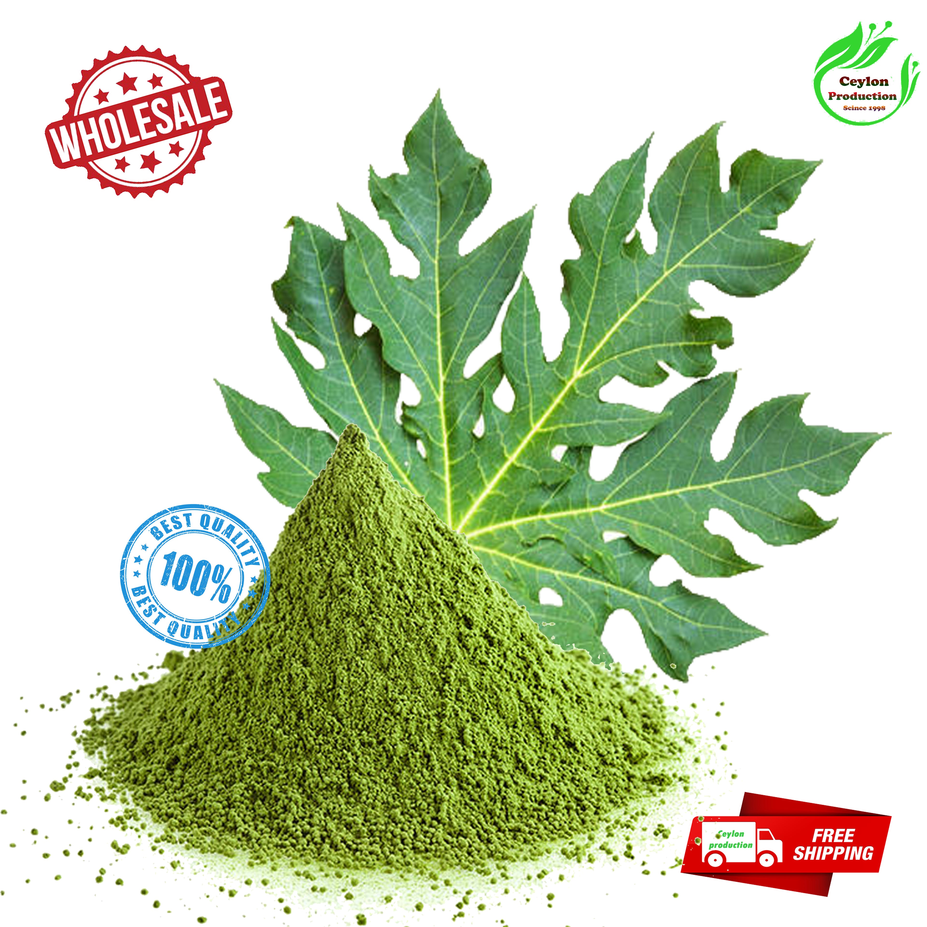 Dried/Dehydrated papaya Leaves/leaf Ground Powder pure natural organic herbal sri lanka(Carica papaya)