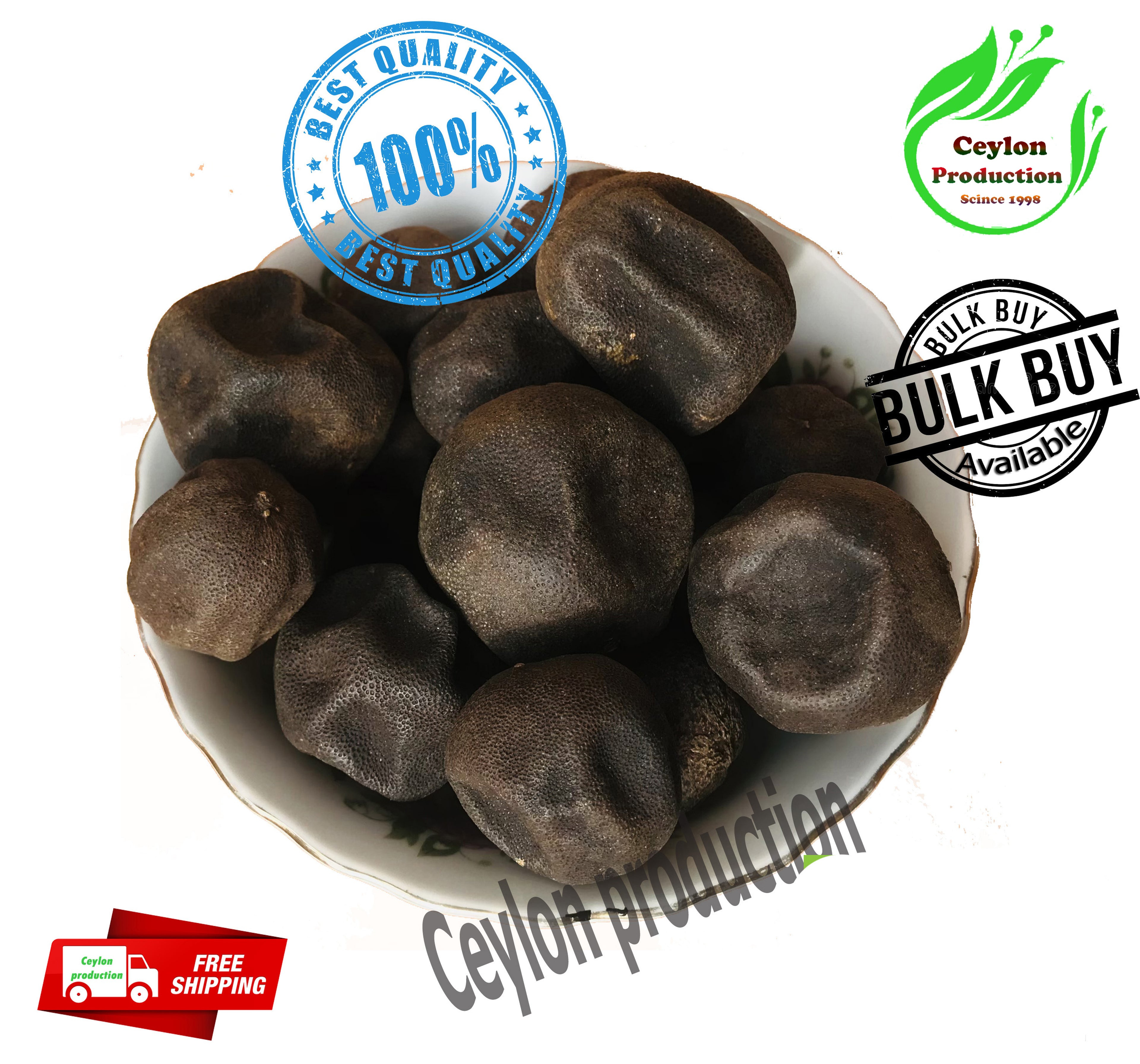 Dehydrated Smoked Black Lime Whole From Sri Lanka Ceylon pure