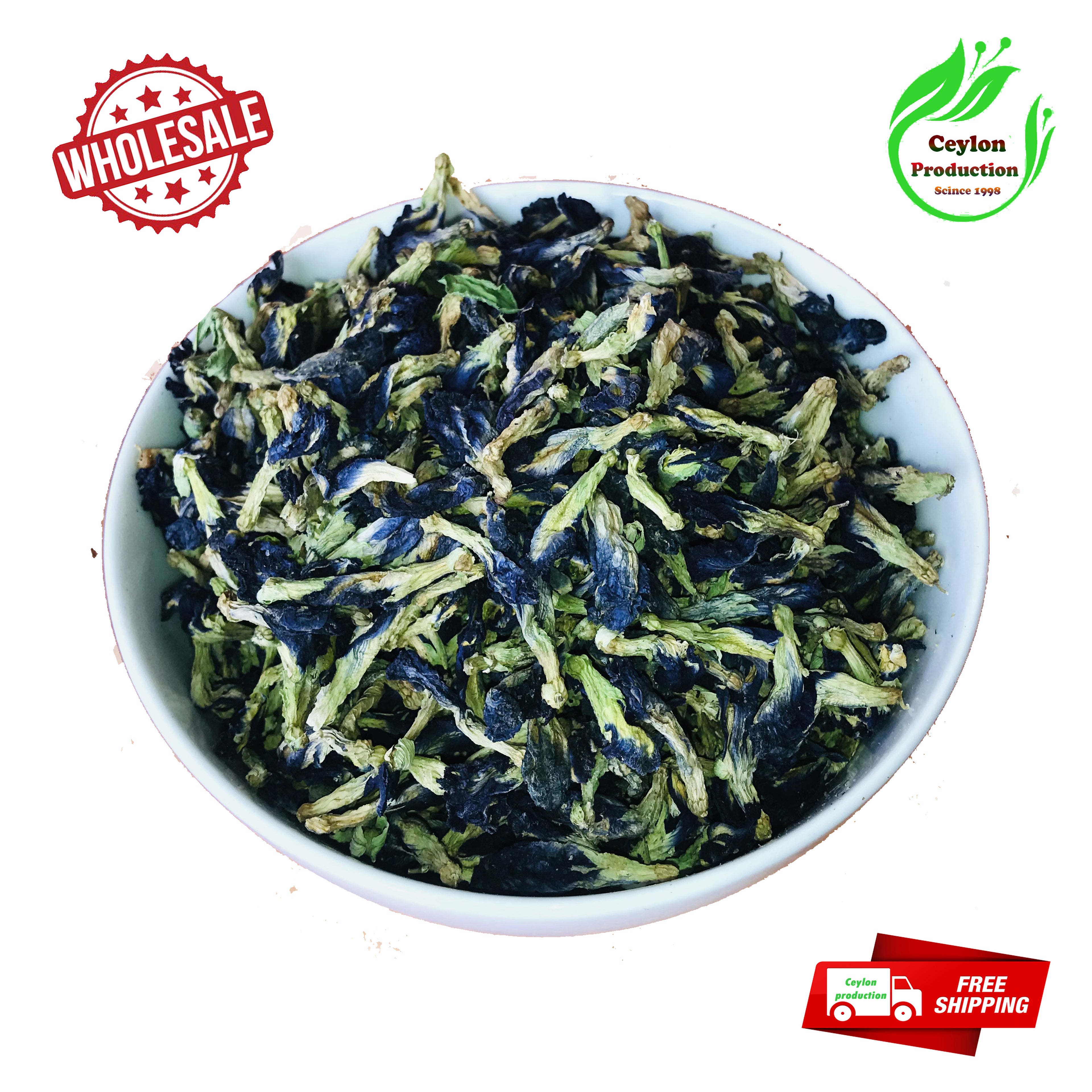 Dried Butterfly Blue Pea Flower whole(Clitoria ternatea) organic pure natural  home garden