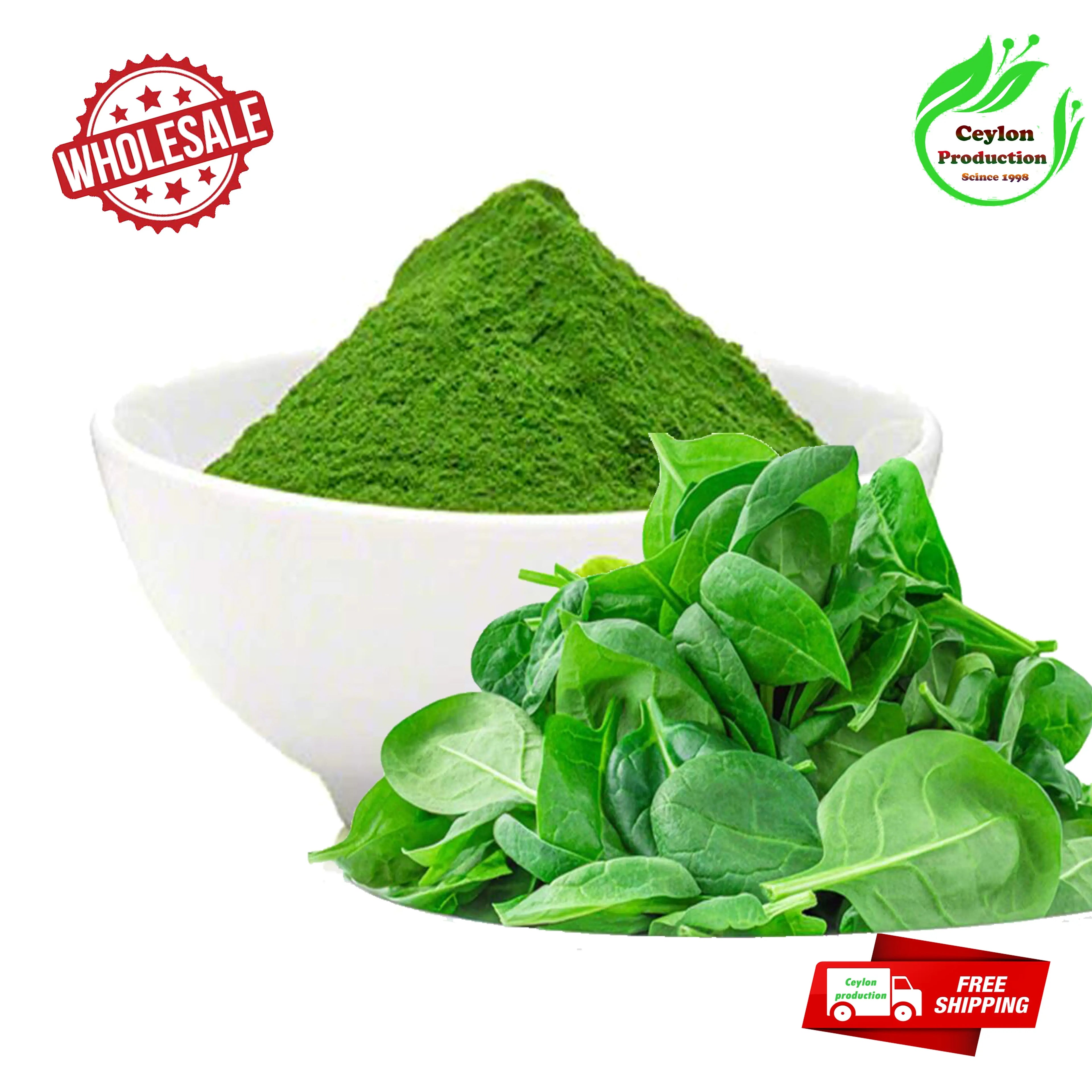 Dried Spinach Leaves Ground Powder Organic Pure Natural Boost Immunity System (Spinacia oleracea) Ceylon production