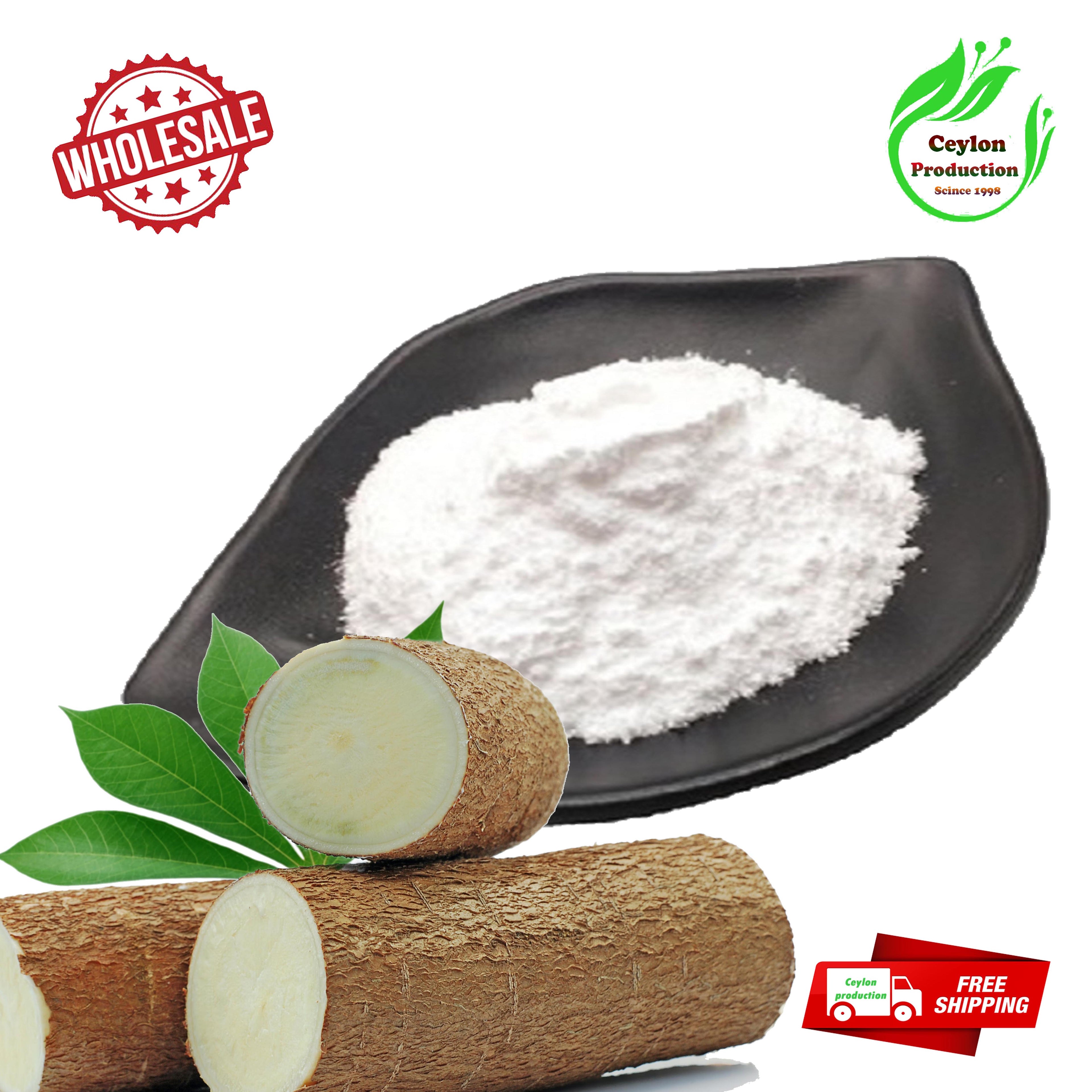 Dried Manioc/Tapioca/Cassava Root Ground Powder pure Natural Organic Ceyalon(Manihot esculenta)