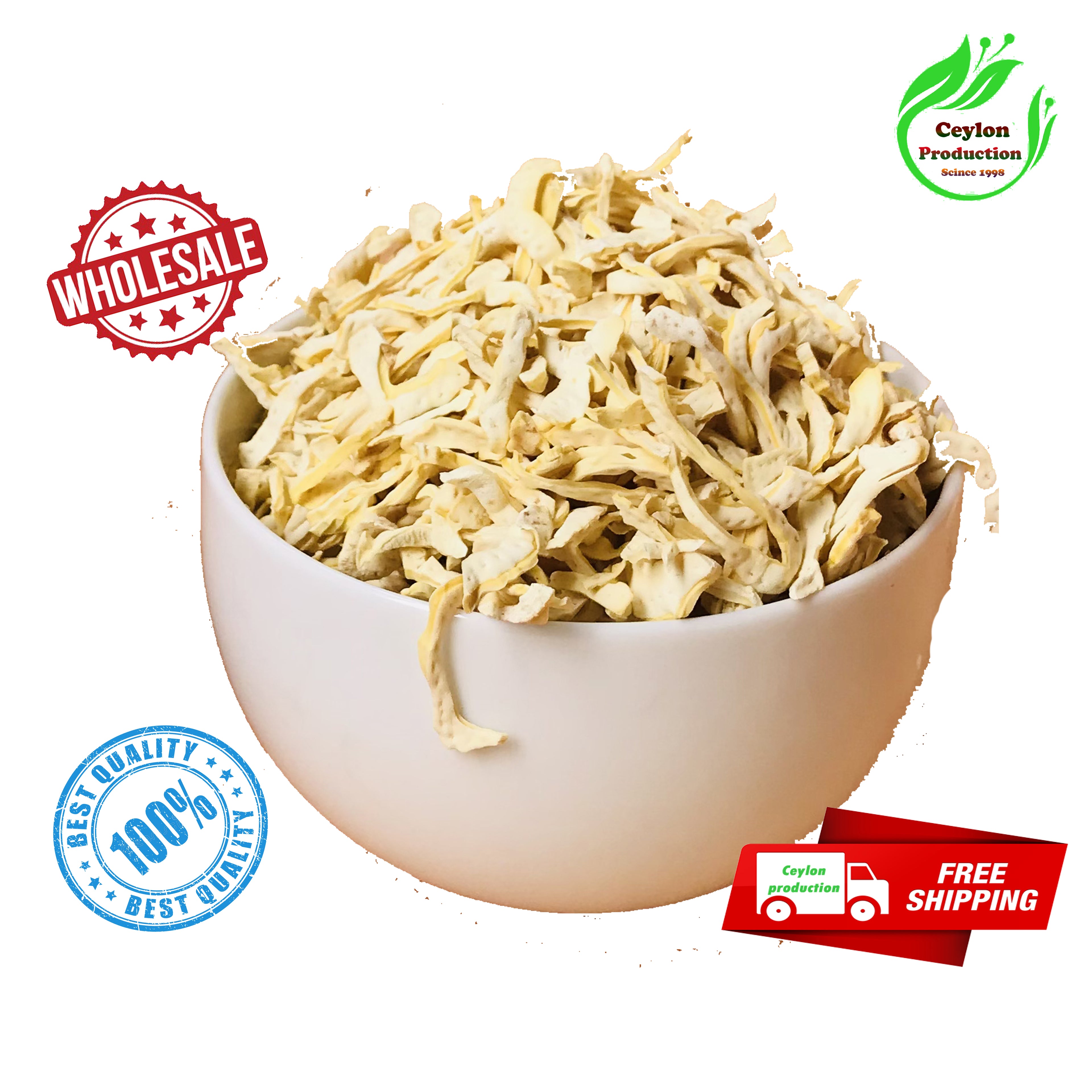 Dried organic jackfruit slices(1-2cm cut) pure natural sri lanka ceylon  (Artocarpus heterophyllus)