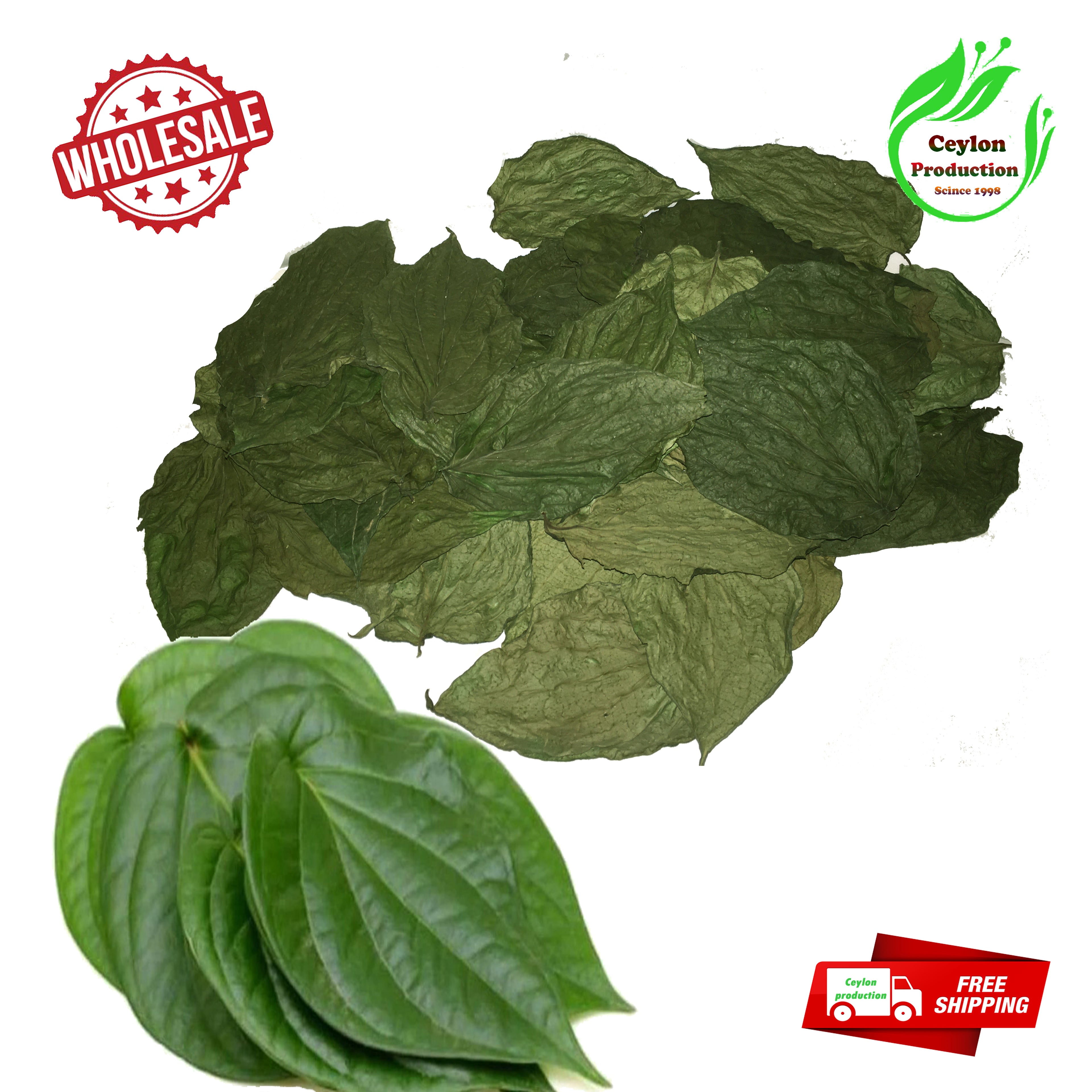 Organic Sri Lankan dried herbal Betel leaf leaves  (Paan, Lá trầu)