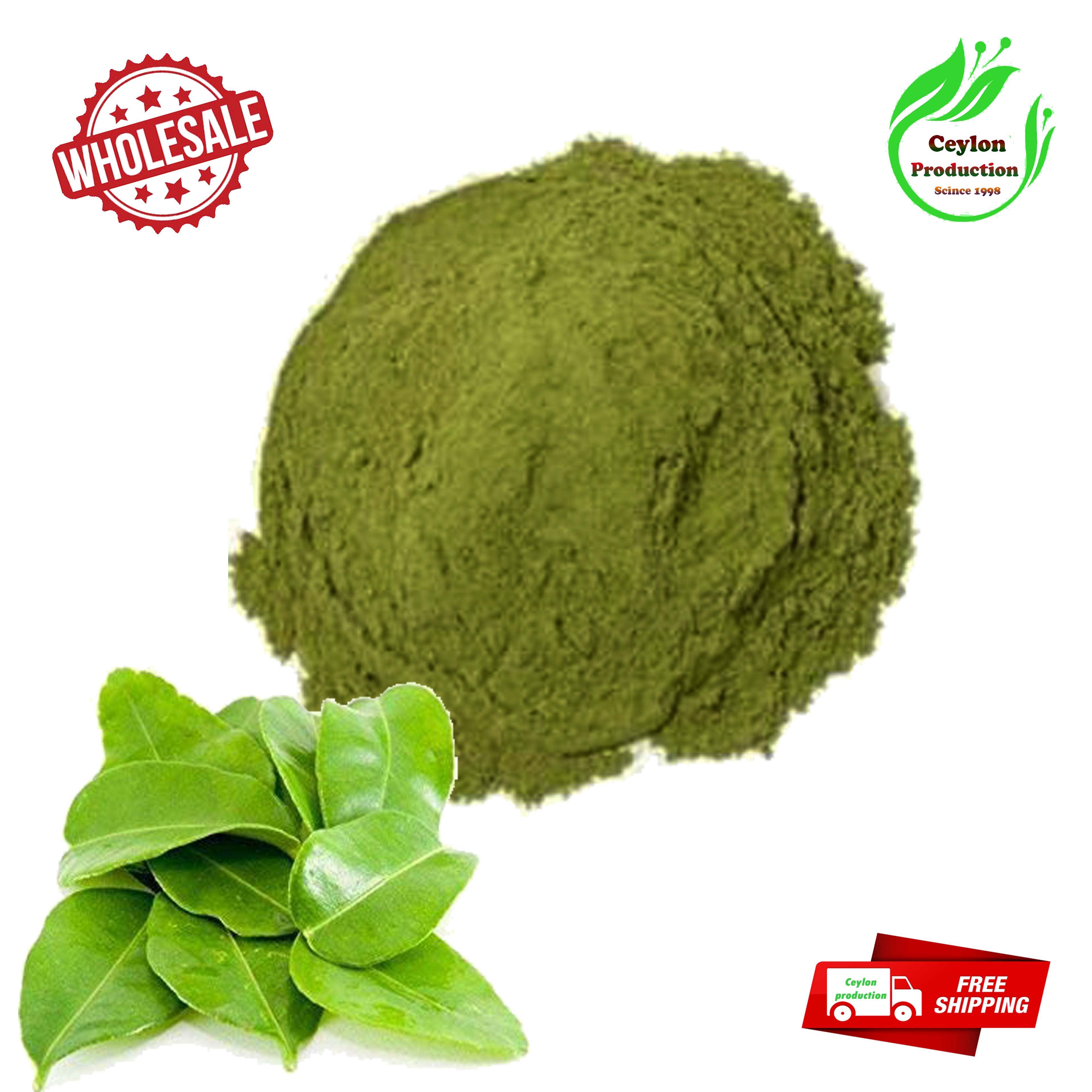 Dried Lime Leaves ground Powder Organic Herbal pure natural sri lanka (Citrus hystrix)
