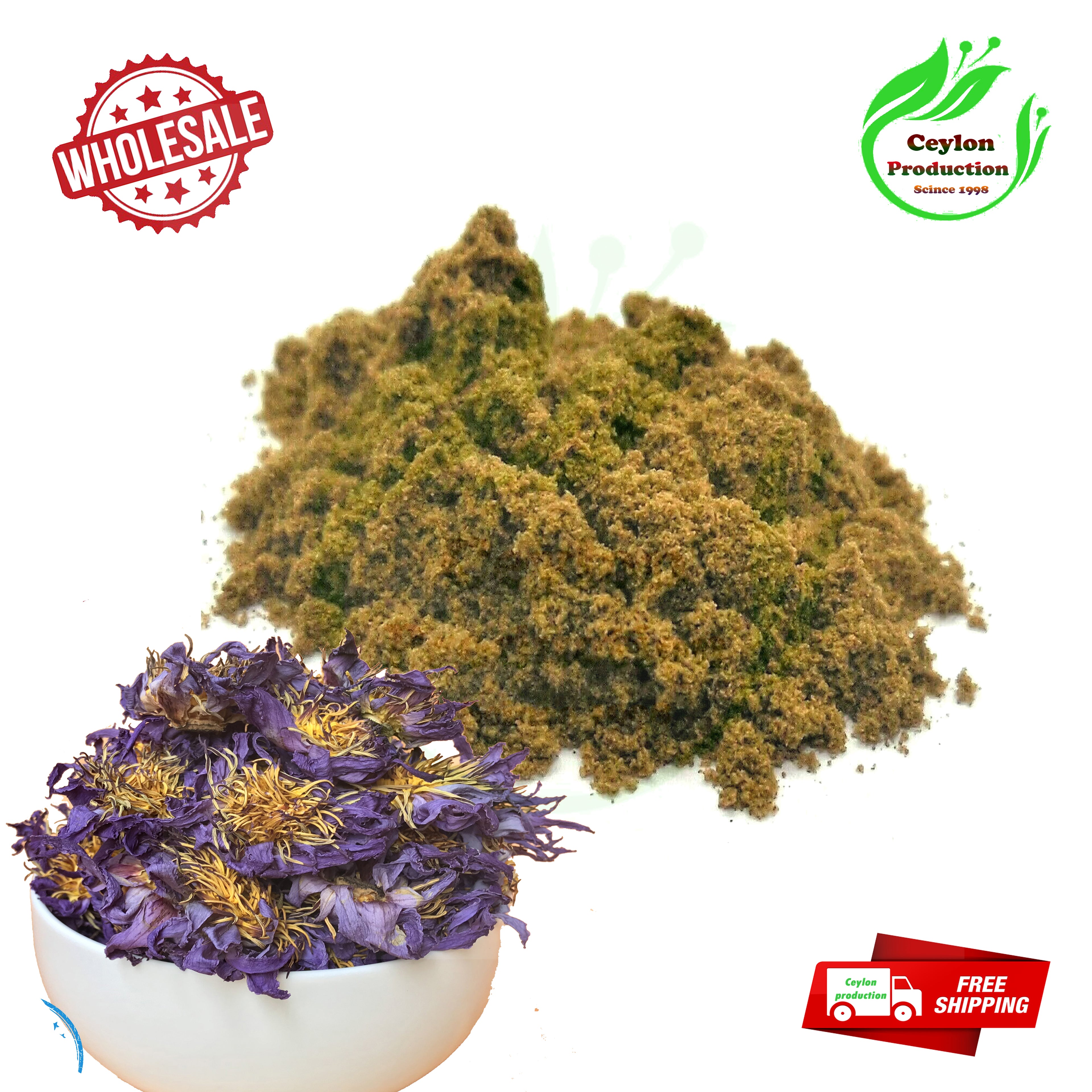 Dried Blue Lotus Flower whole ground powder(Nymphaea caerulea) organic pure natural  home garden