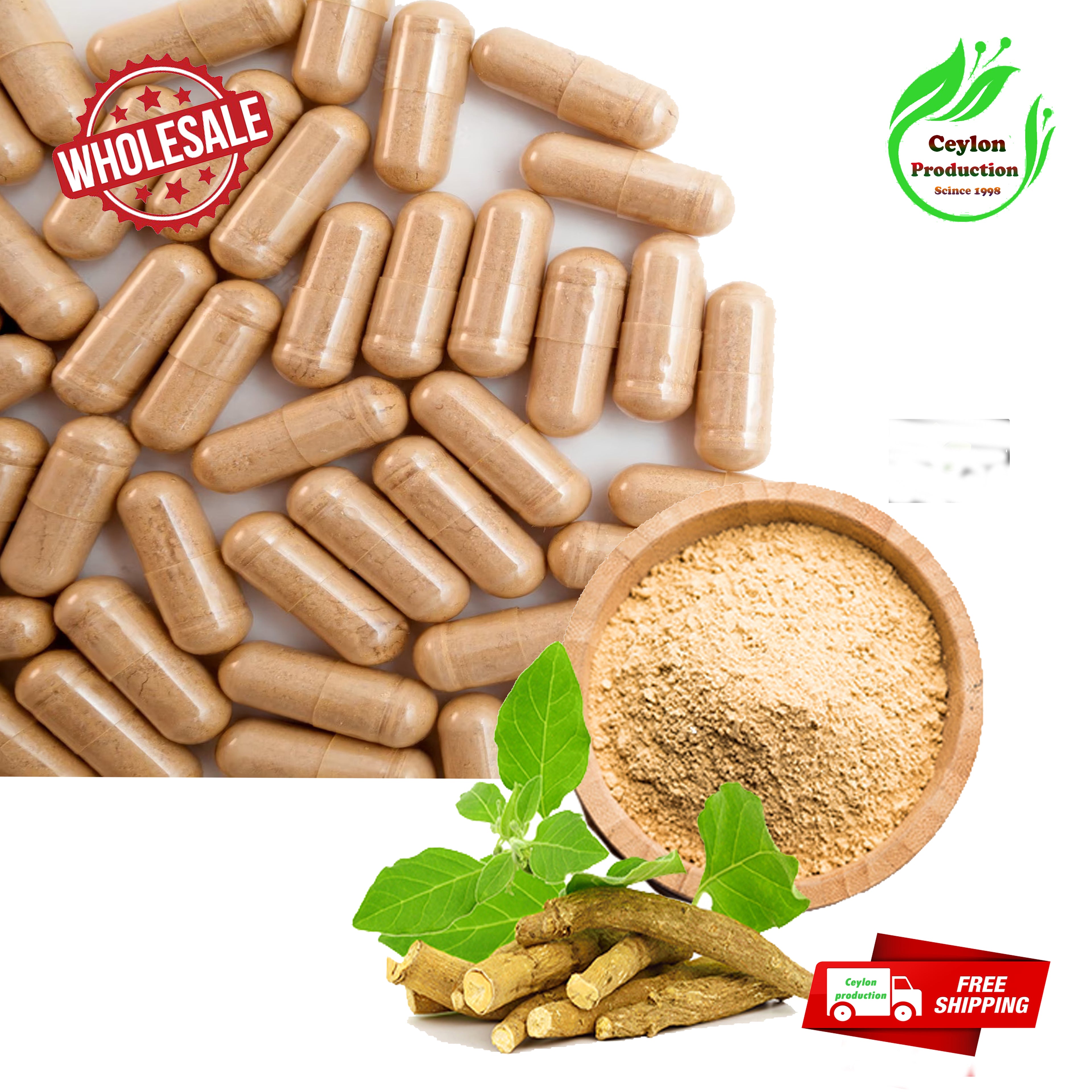 Organic Ashwaganda Root capsules(600mg)- Ashwagandha Withania somnifera