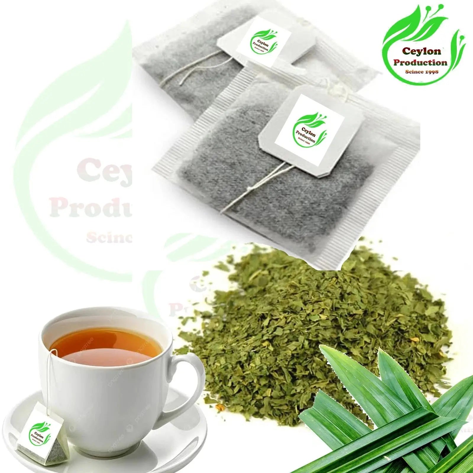 Pandan Leaves Tea Bags Organic Pandanu amaryllifolius Screwpine herbal