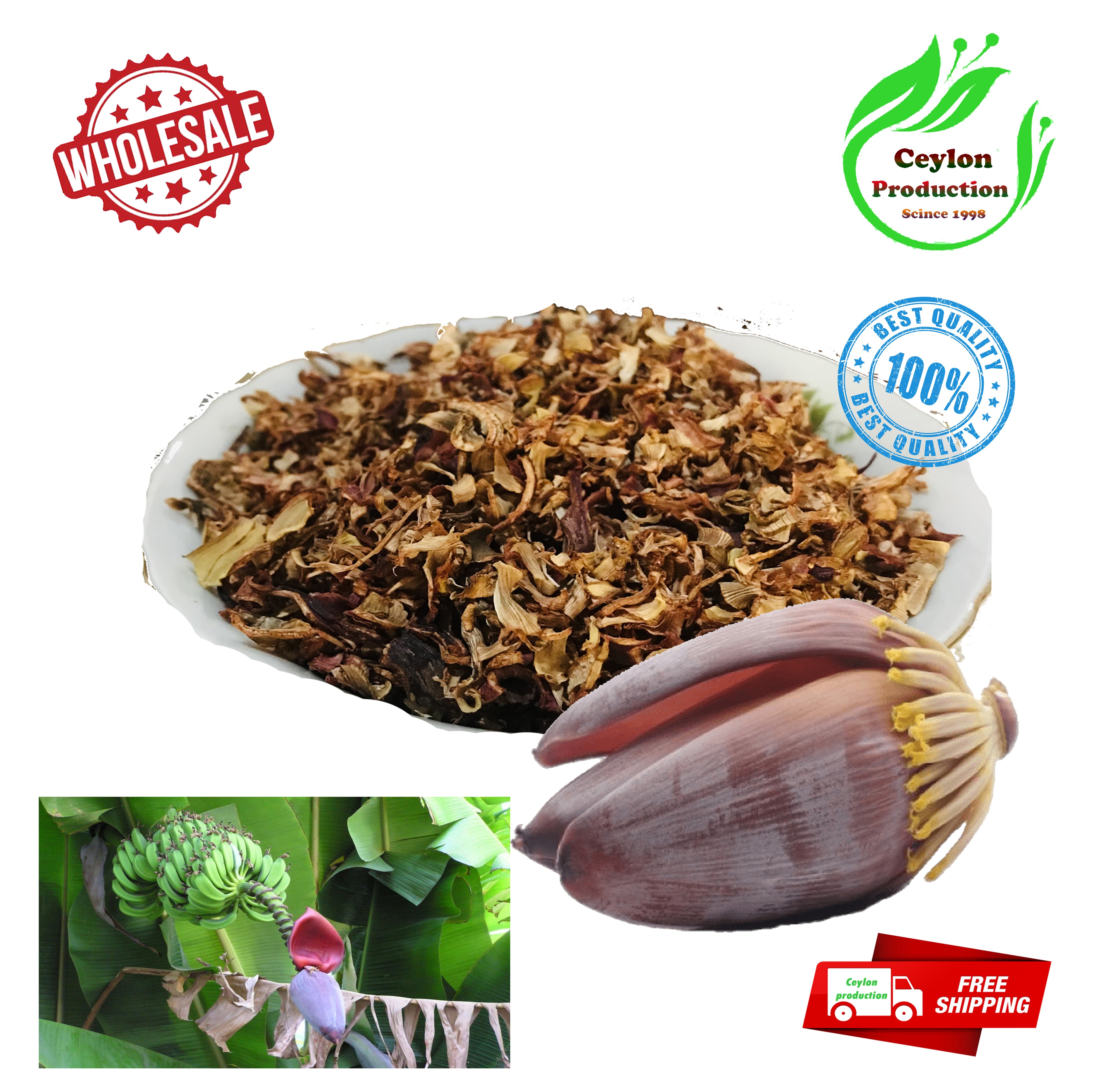 Dried Banana Flower Blossom slices(1-2cm) organic pure natural  home garden
