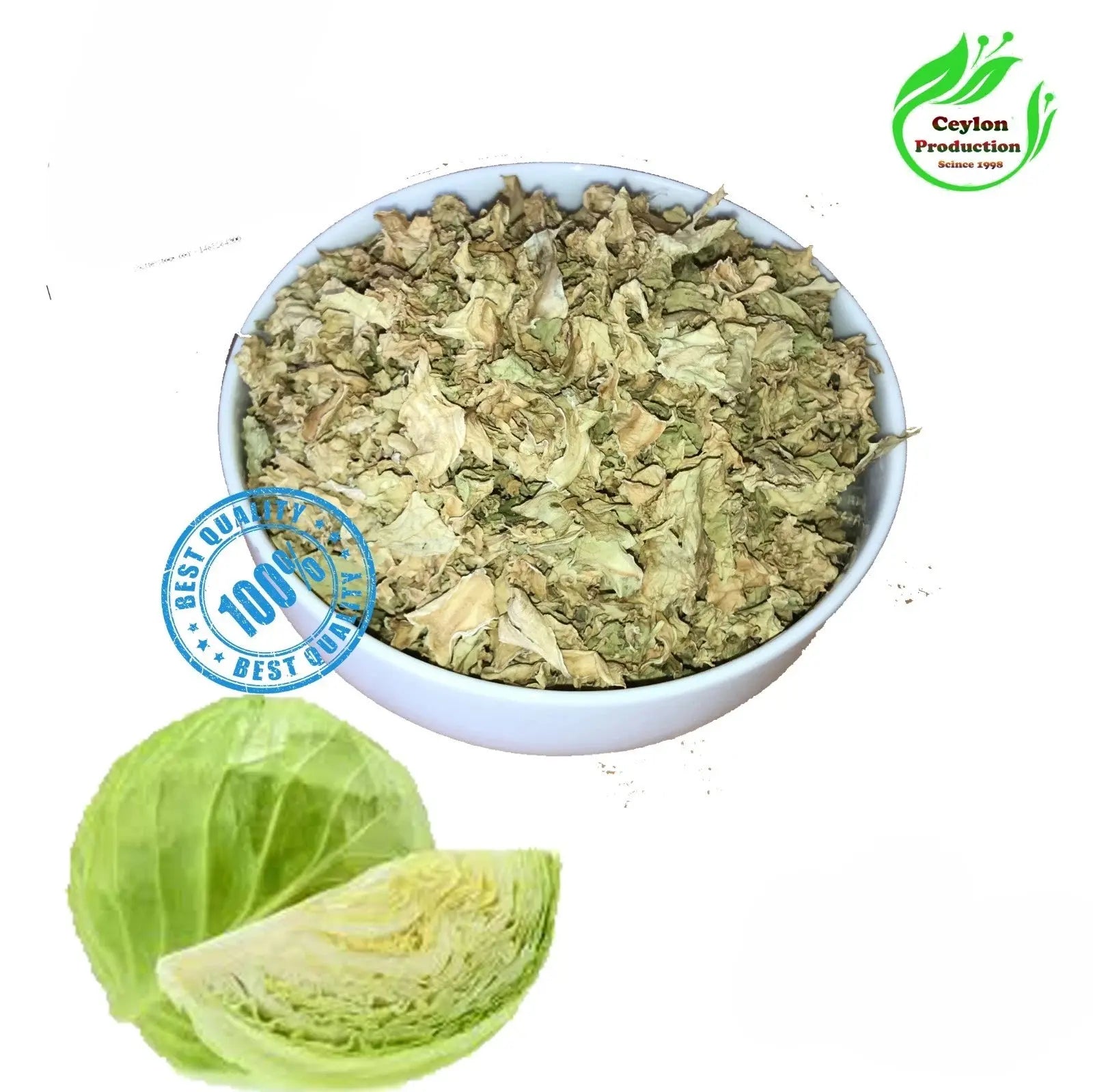 Green Cabbage Slices Dried Organic Brassica oleracea best for soup mix vegetable